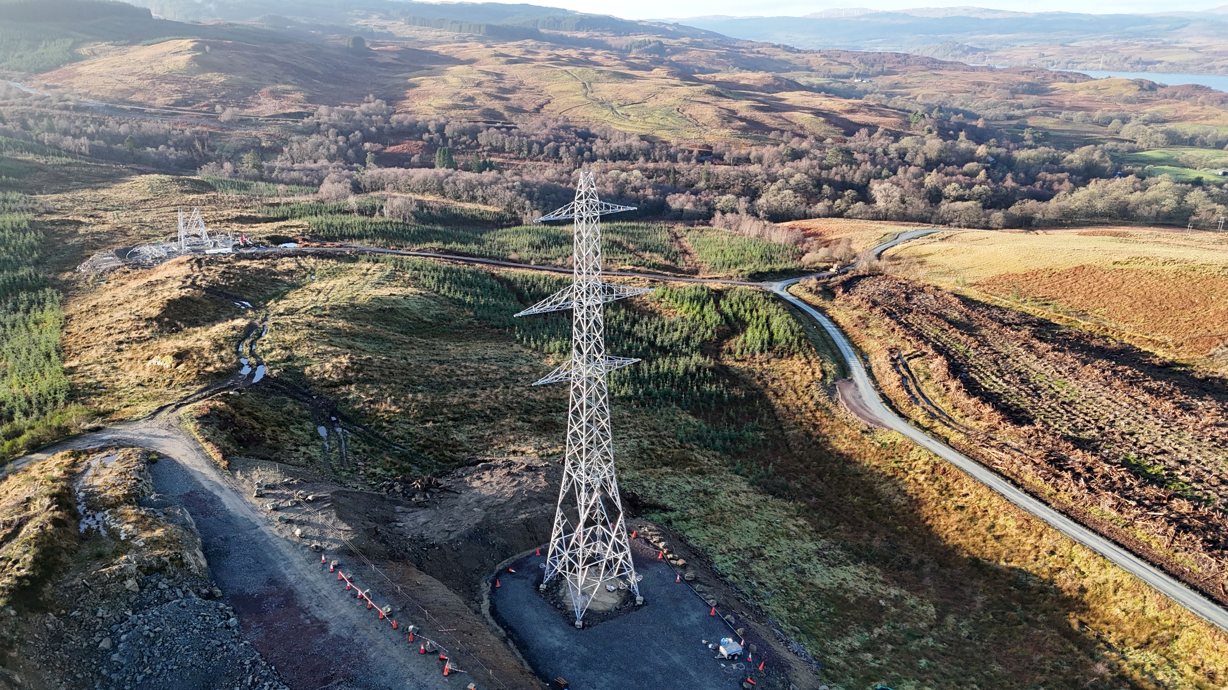 First tower completed on Creag Dhubh–Dalmally overhead line project