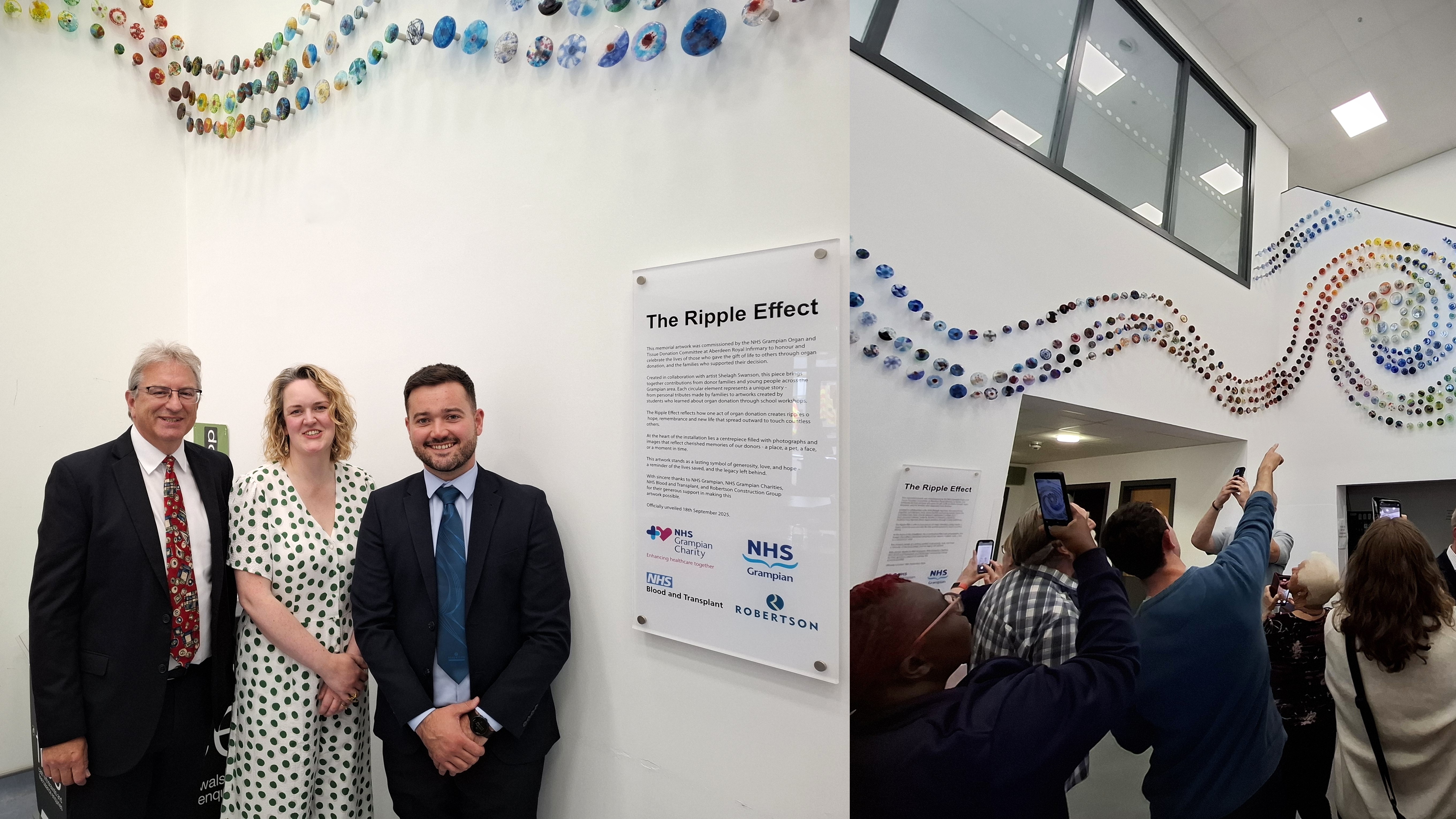 Robertson supports organ donors memorial at Aberdeen Royal Infirmary