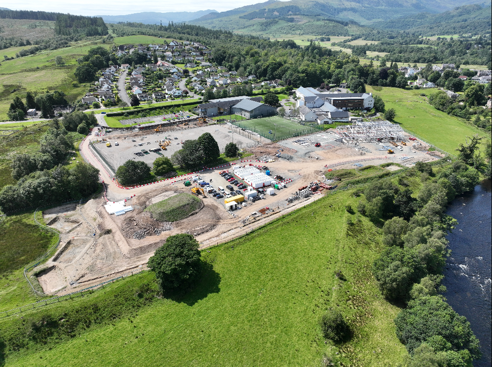 Steel frame sees new Callander Primary School take shape