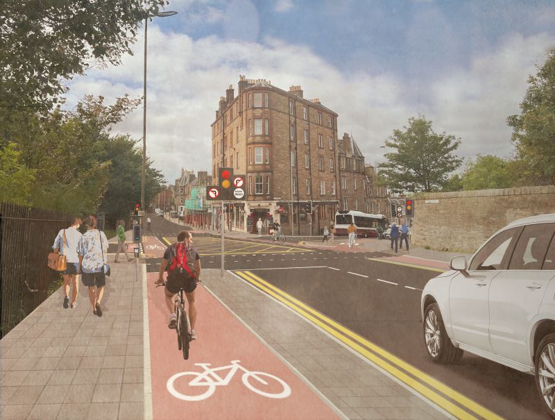 Views sought on new active travel infrastructure in Edinburgh's Fountainbridge