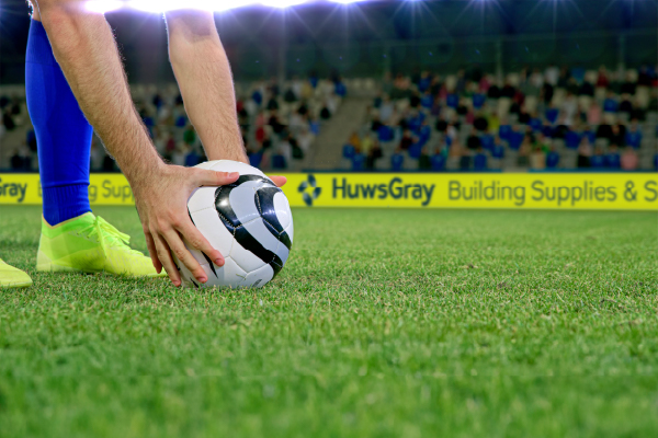 Huws Gray goes pitchside in support of Scottish football