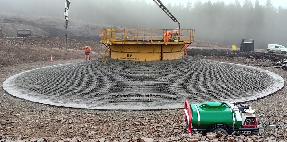 Jones Bros hits first pour milestone on Dumfries and Galloway wind farm
