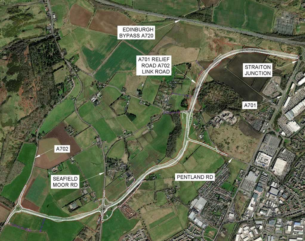 Plans lodged for £55m Midlothian relief road