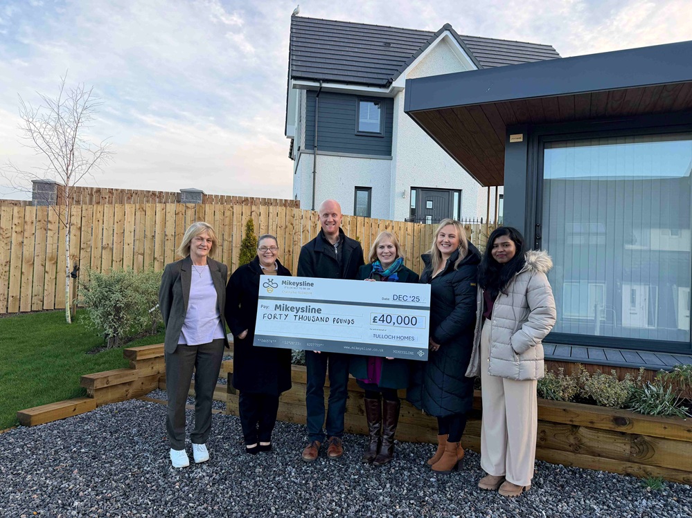 Tulloch Homes donates £40,000 to Mikeysline