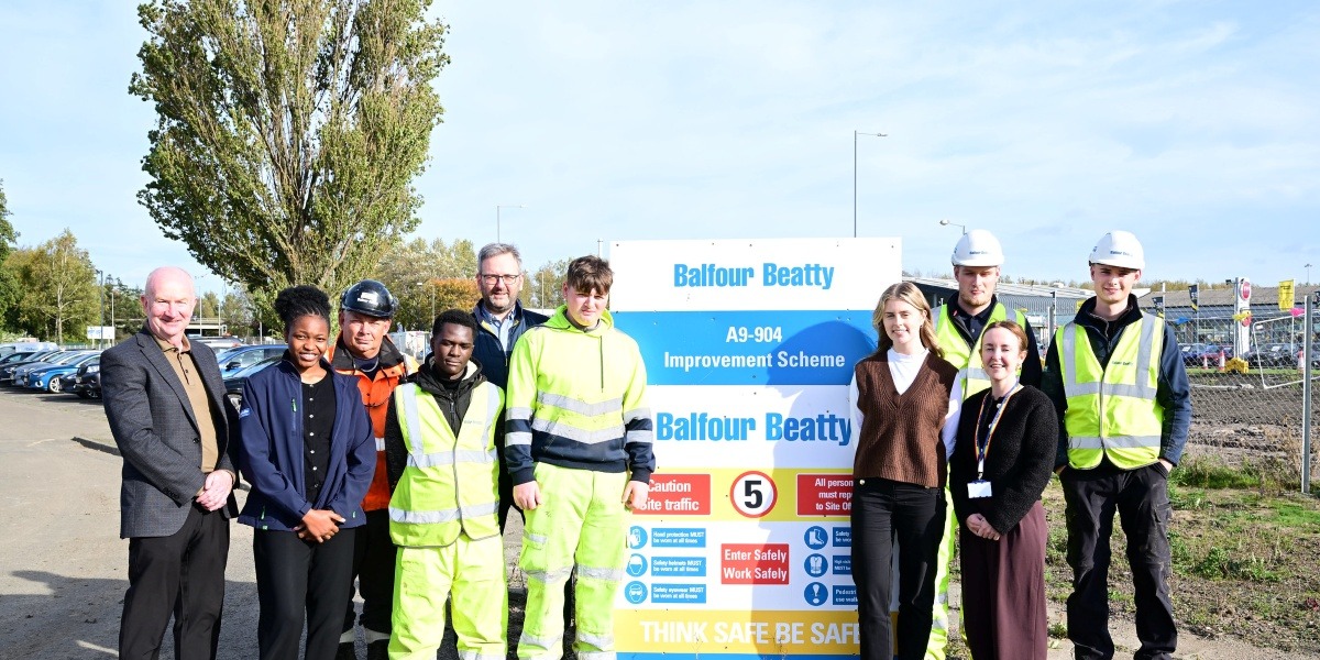 New apprentices join Falkirk Council's A9/A904 Improvement Project