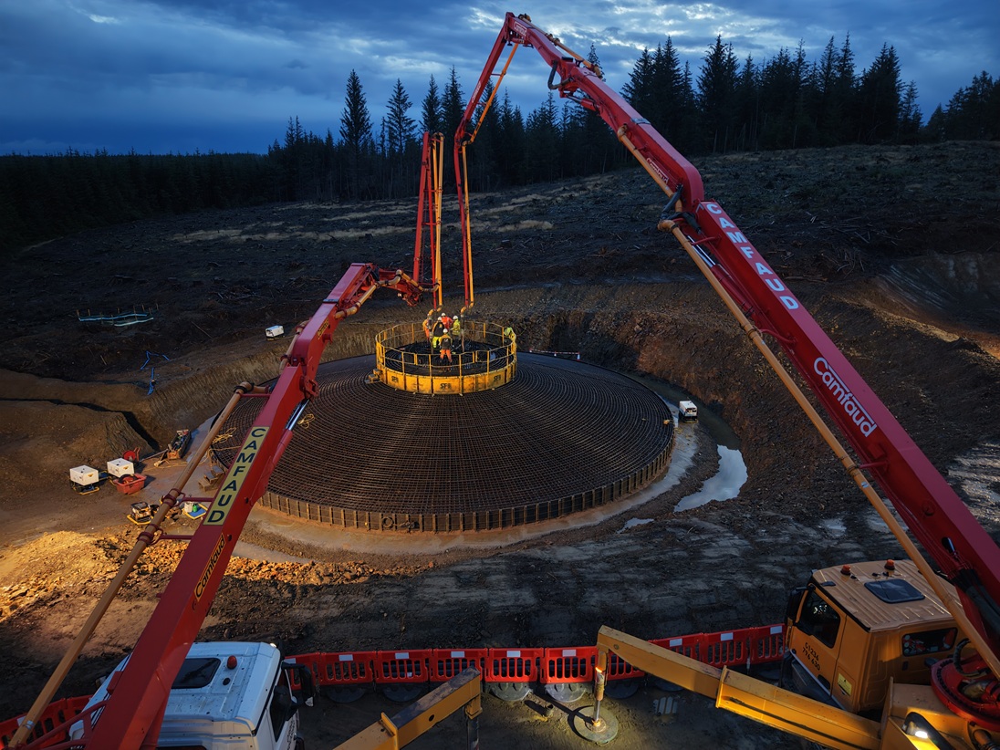 Vattenfall completes foundations at Clashindarroch II wind farm