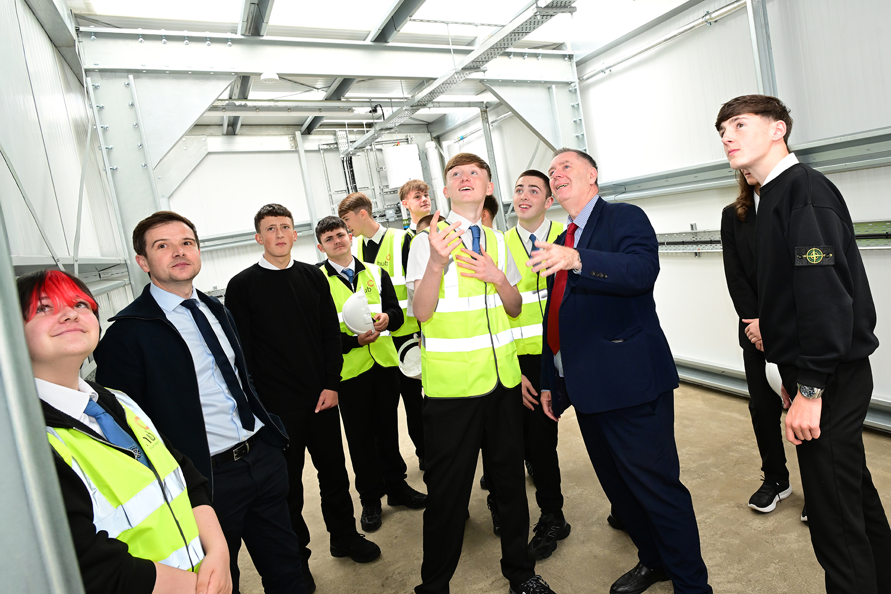 New construction shed opens at North Lanarkshire school