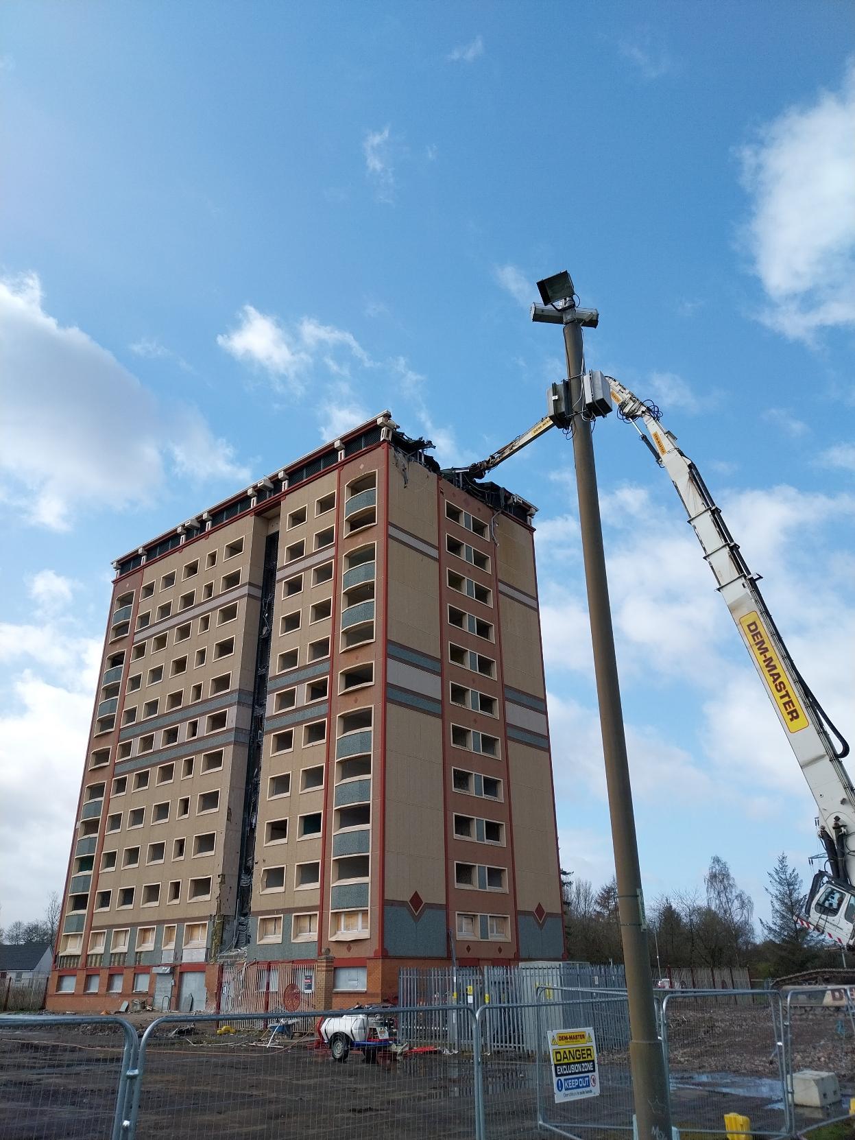 Wishaw tower demolition marks next stage in regeneration plans