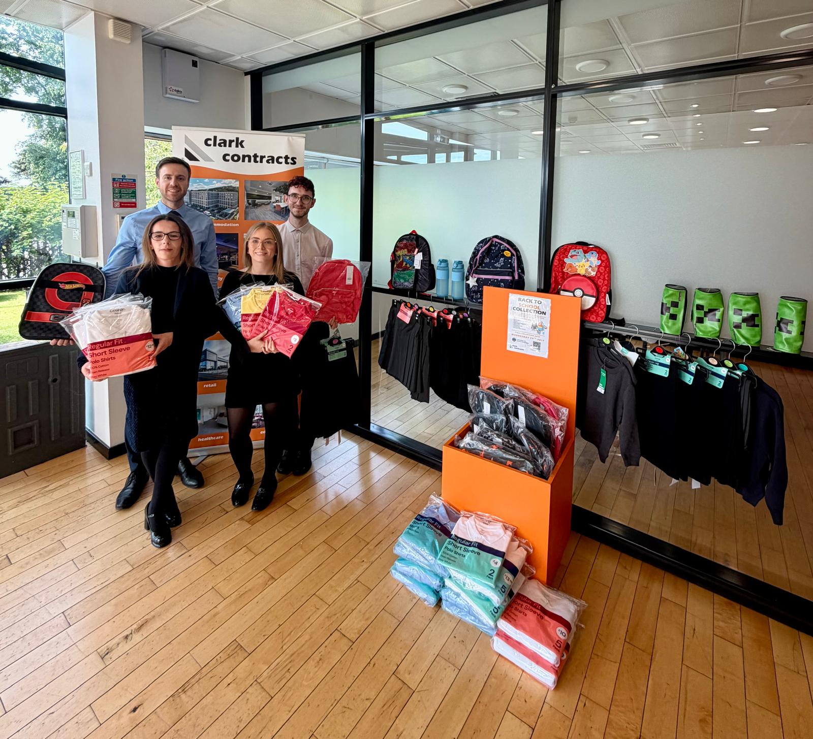 Clark Contracts donates back-to-school items for children