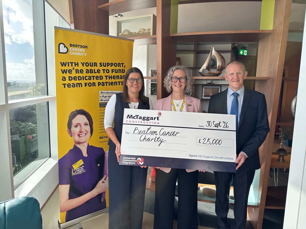 Beatson donation completes £80,000 programme of giving by McTaggart