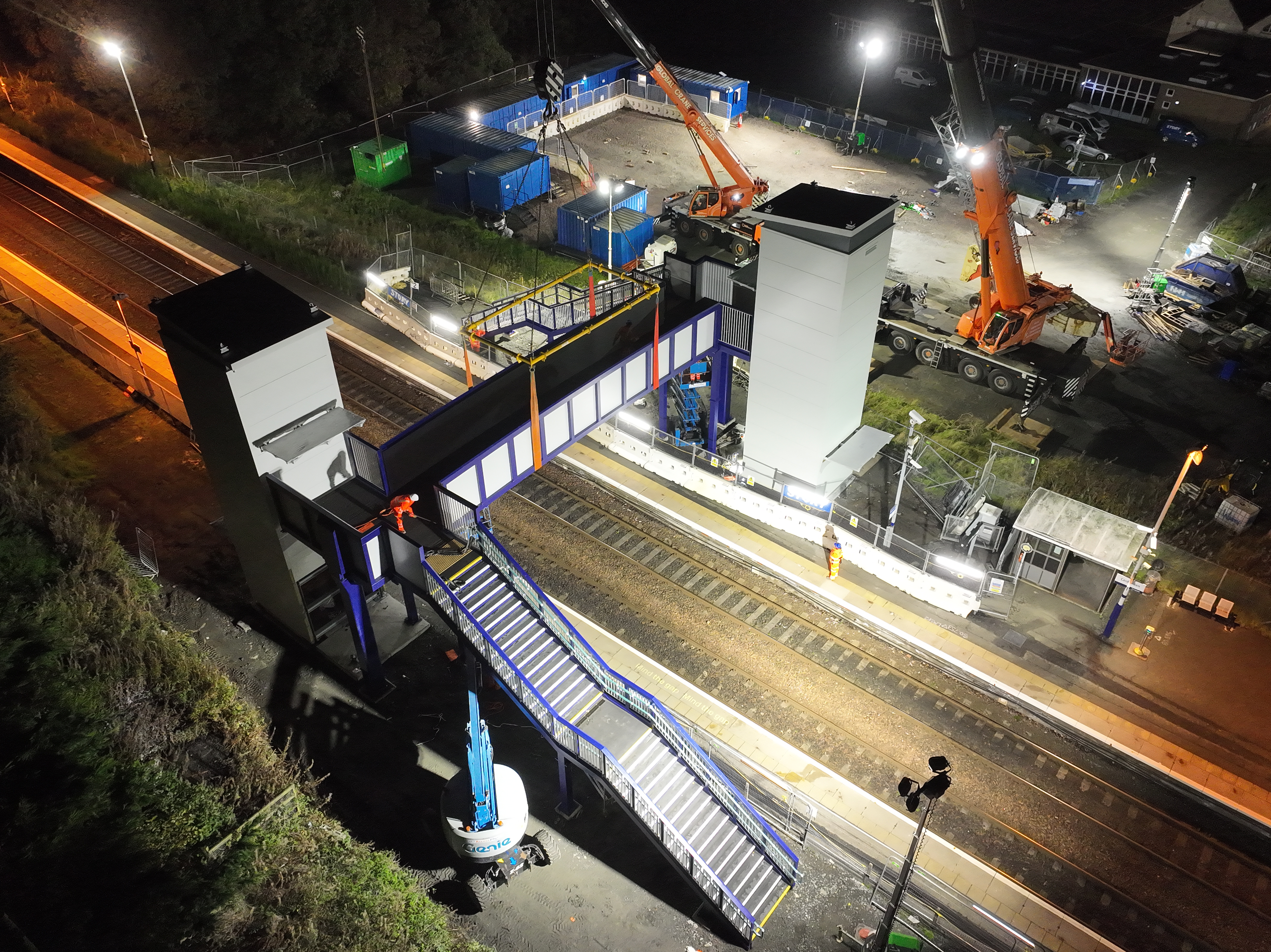 Progress for work to deliver new footbridge at Cardenden station