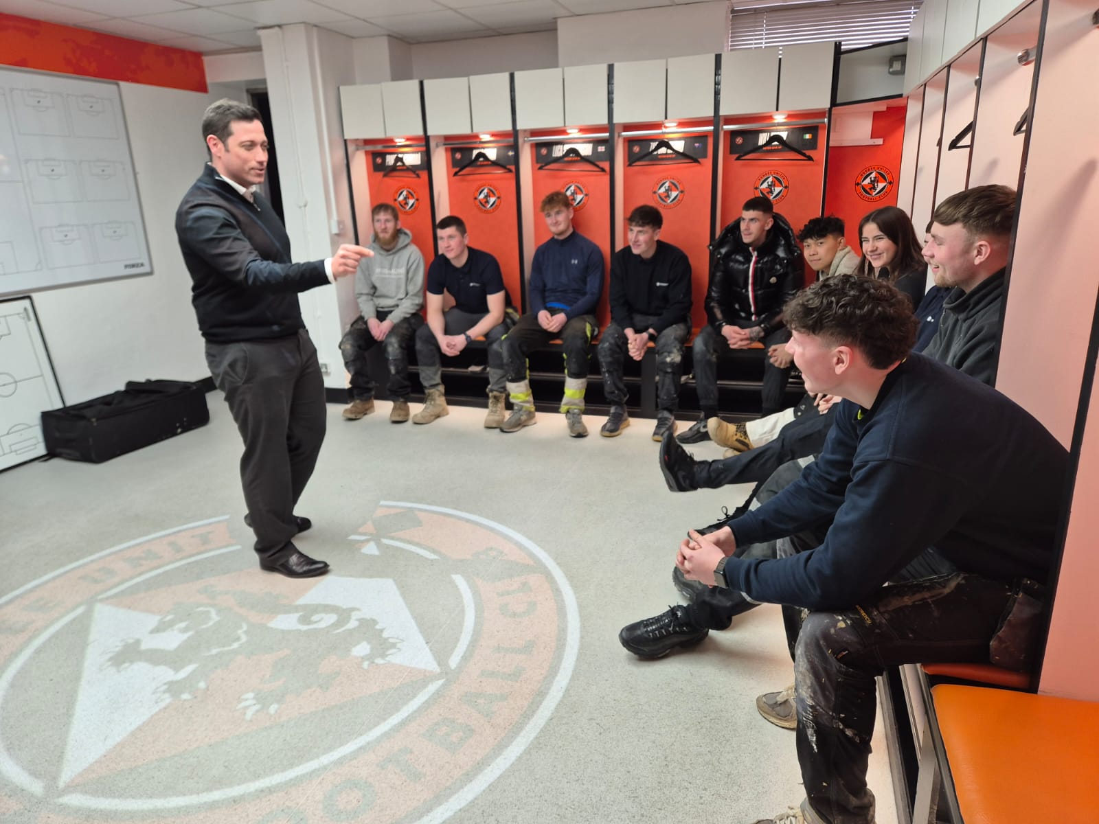 And finally... Leaders swap boardroom for building site