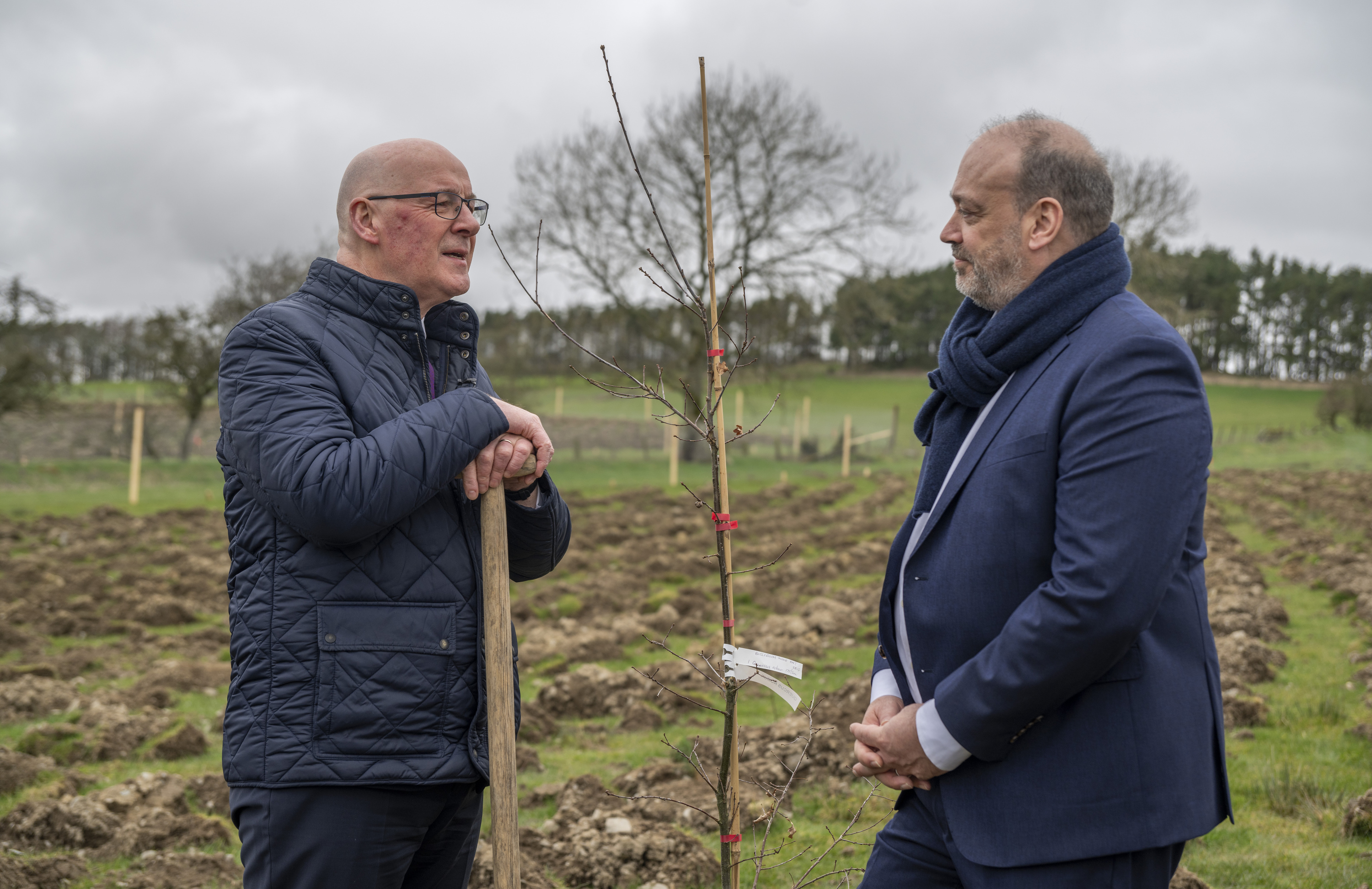 First minister plants first trees as work starts on £450m Borders Center Parcs