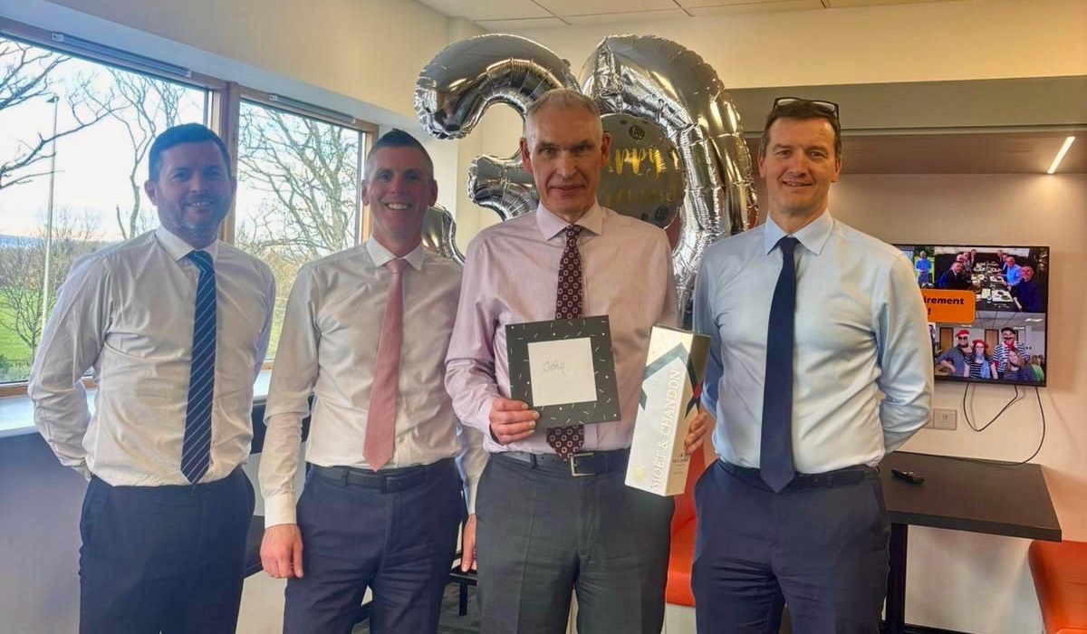 Finance director John Mooney celebrates retirement from Clark Contracts