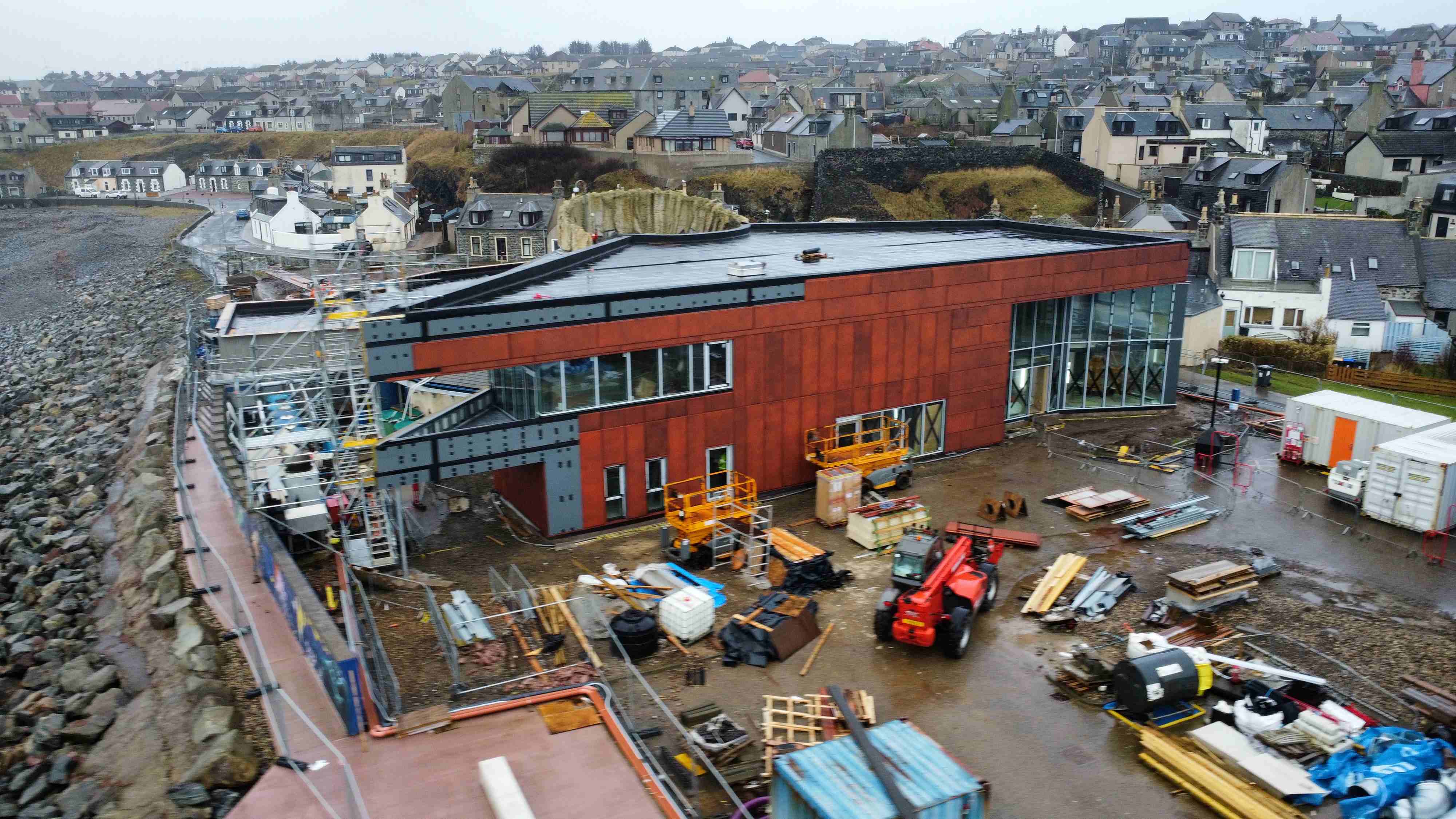 Cladding nearing completion on Macduff Marine Aquarium