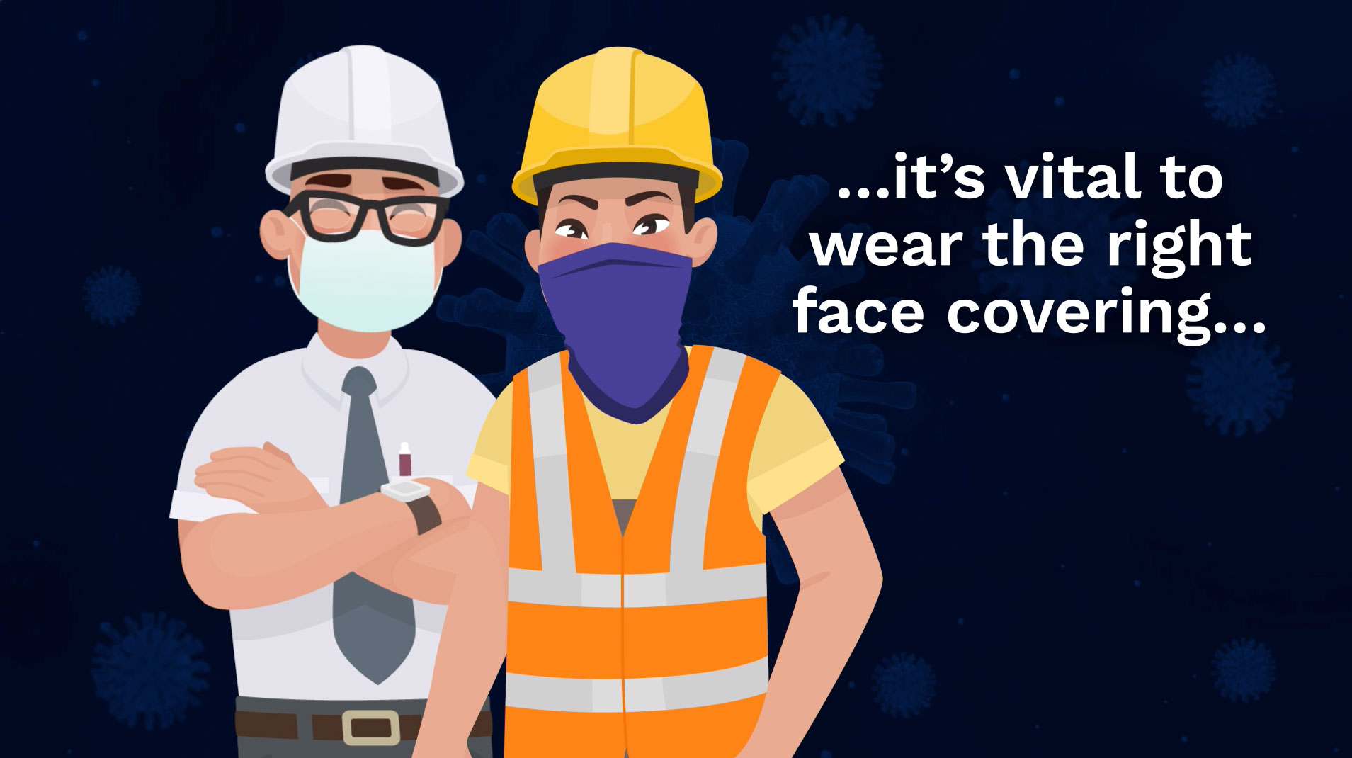 Workers urged to use face coverings in correct manner in new video campaign