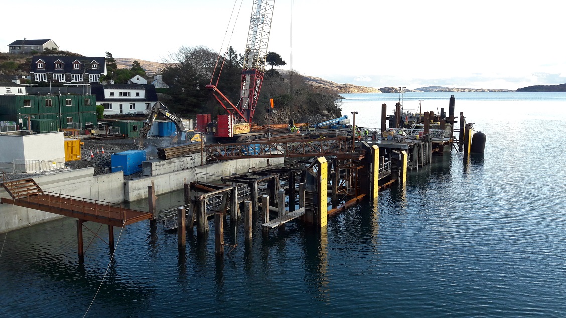 In Pictures: New pier taking shape at Tarbert Ferry Terminal