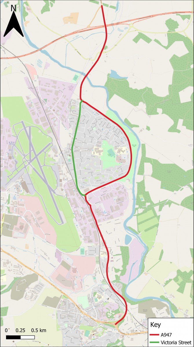 Consultation starts for improving transport connections on Aberdeen's A947 corridor