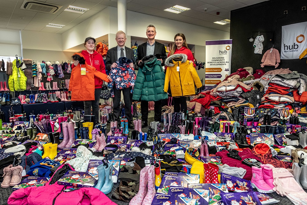 Donations more than treble for hub West Scotland’s Winter Warmer Appeal