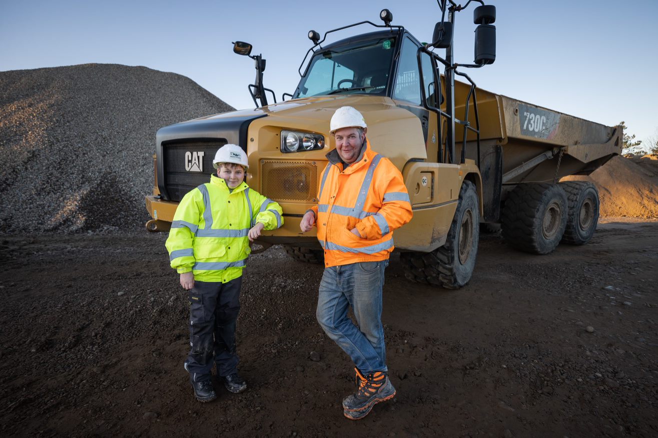 And finally.. meet the 13-year-old articulated dump truck driver