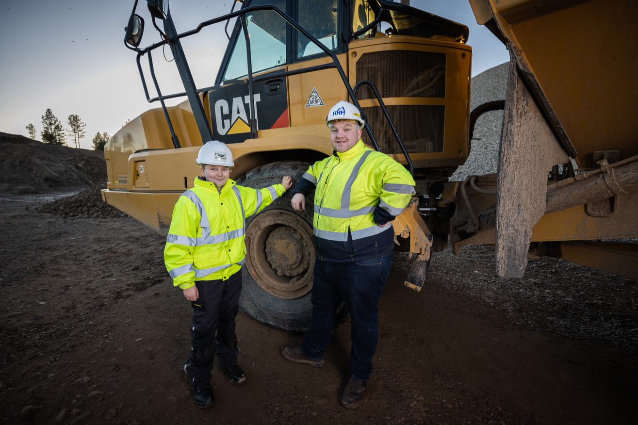 And finally.. meet the 13-year-old articulated dump truck driver