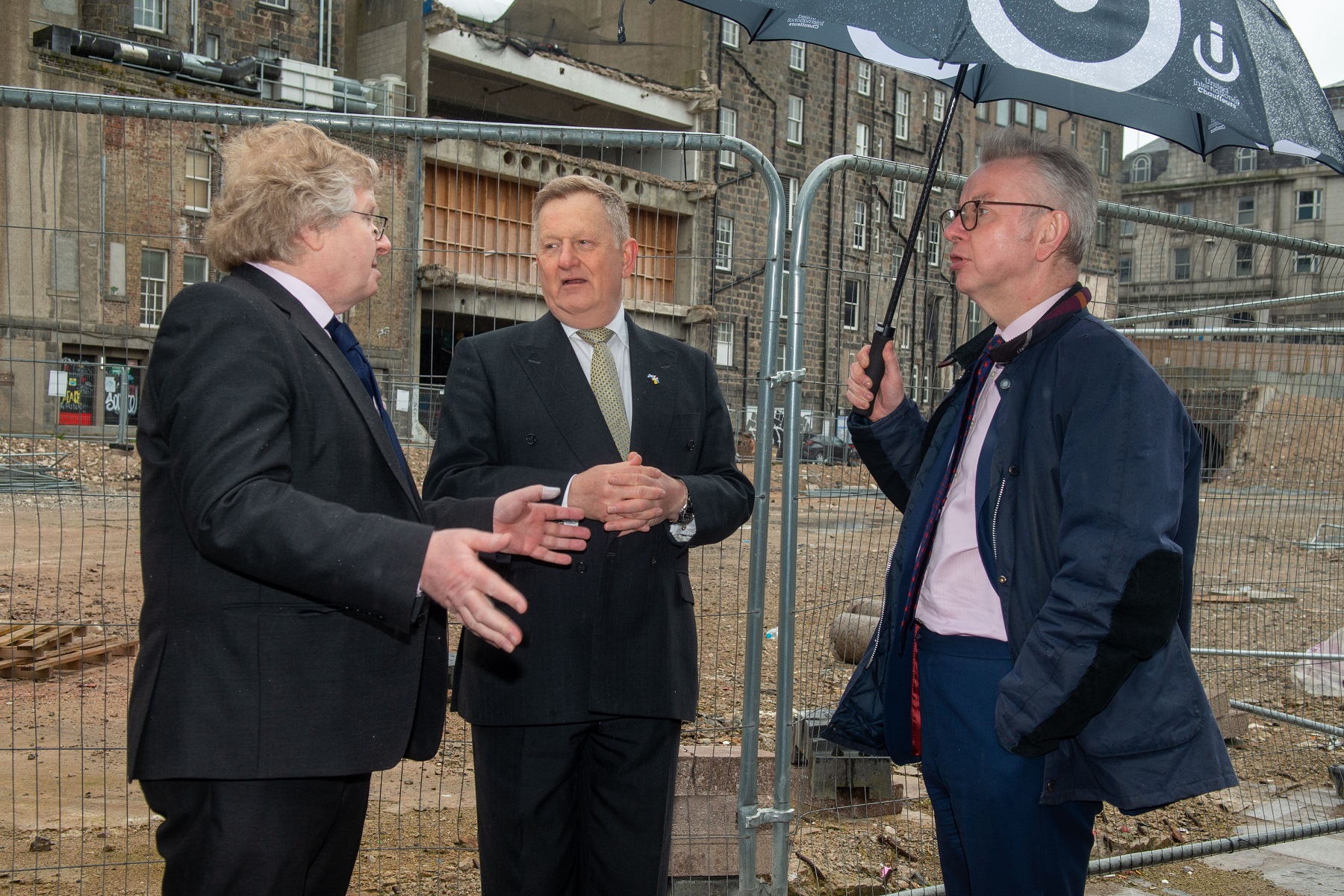 Levelling up minister Michael Gove visits Aberdeen market site