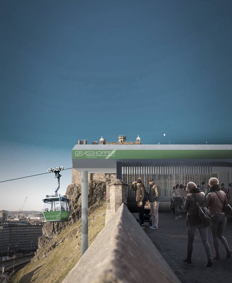 And finally... Architects take April Fool’s to new heights with Edinburgh Castle gondola