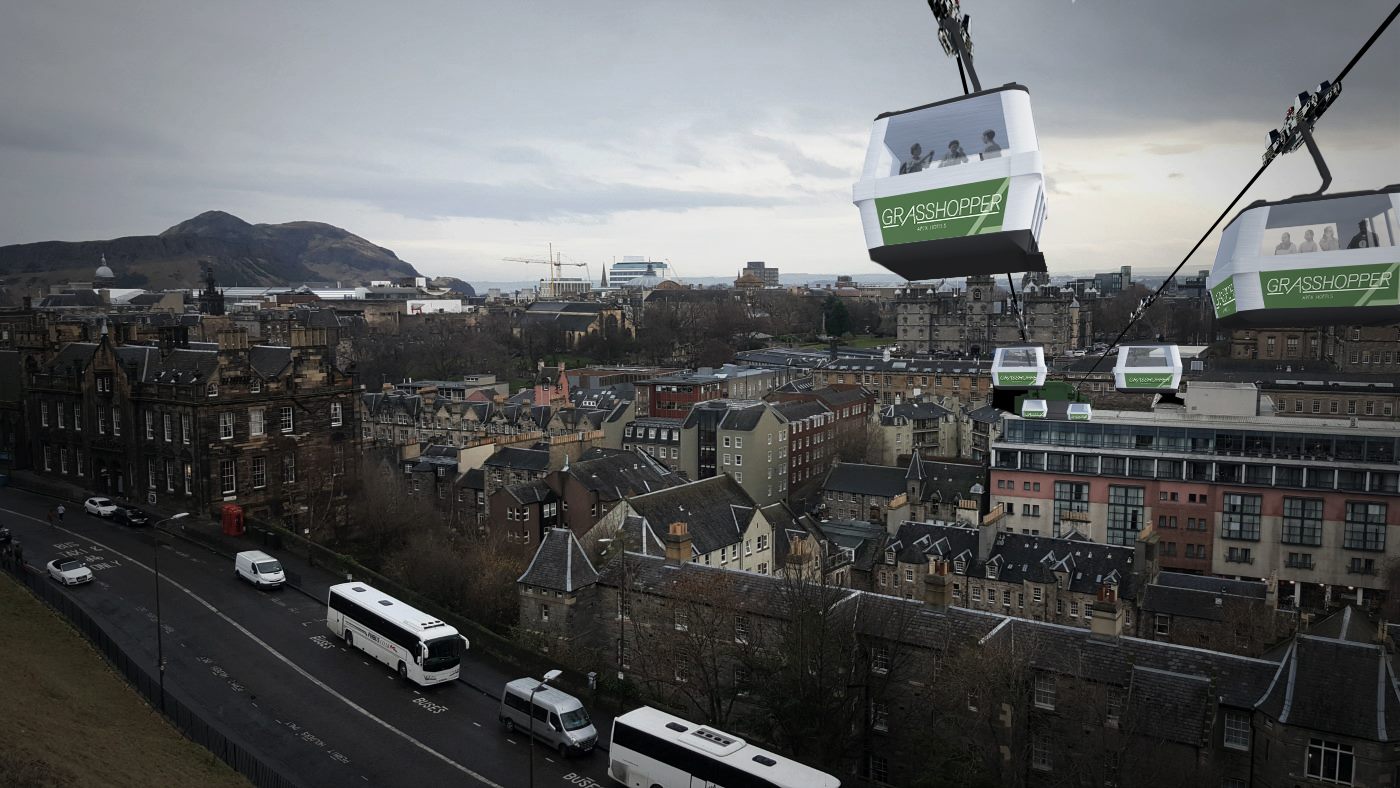 And finally... Architects take April Fool’s to new heights with Edinburgh Castle gondola