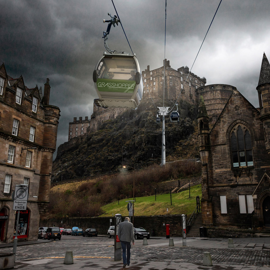 And finally... Architects take April Fool’s to new heights with Edinburgh Castle gondola