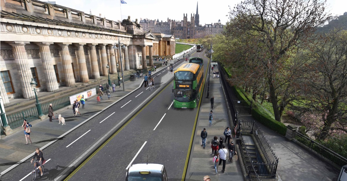 Edinburgh unveils options for street cycling improvements