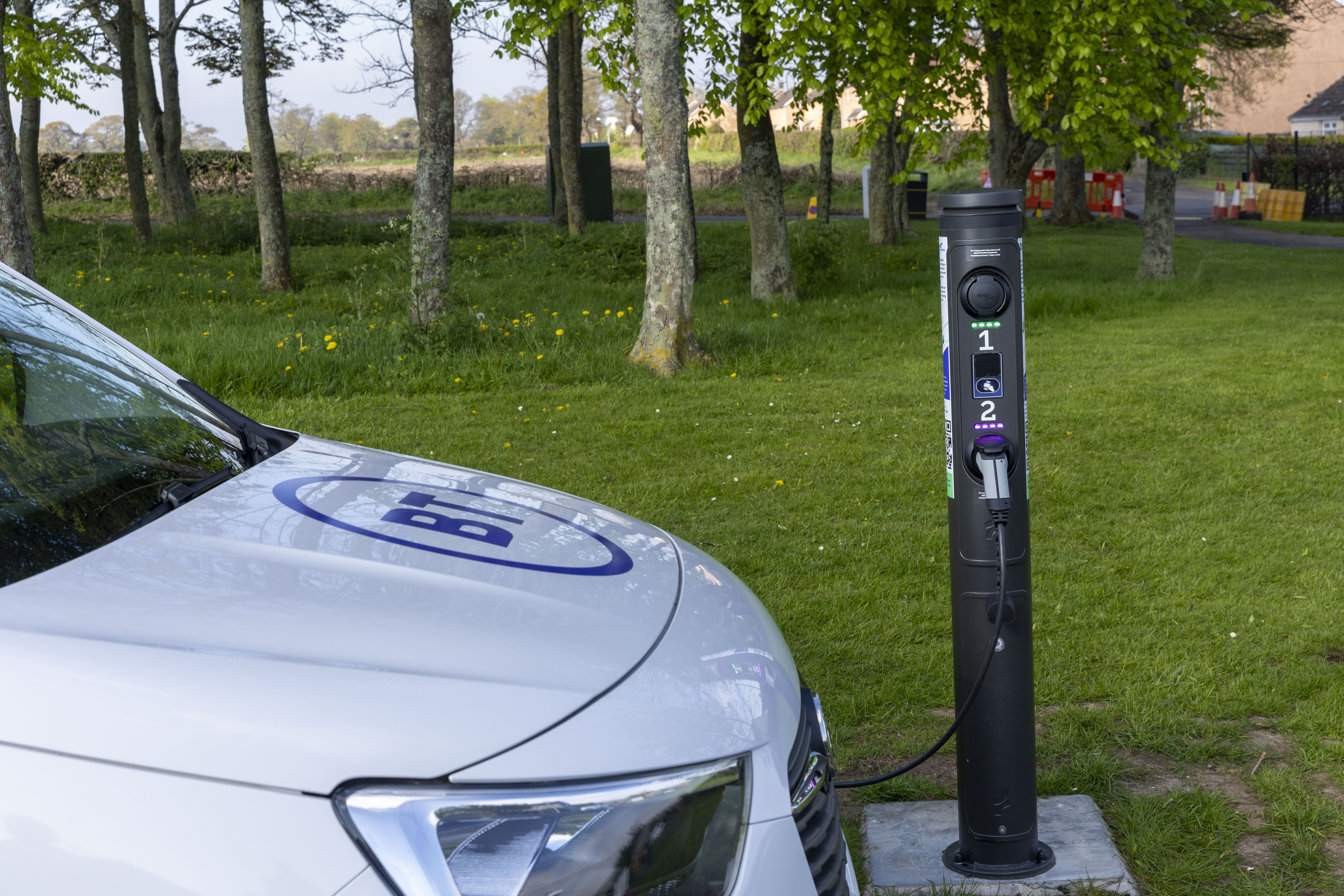 BT powers up Scotland's first EV charger transformed from green street cabinet