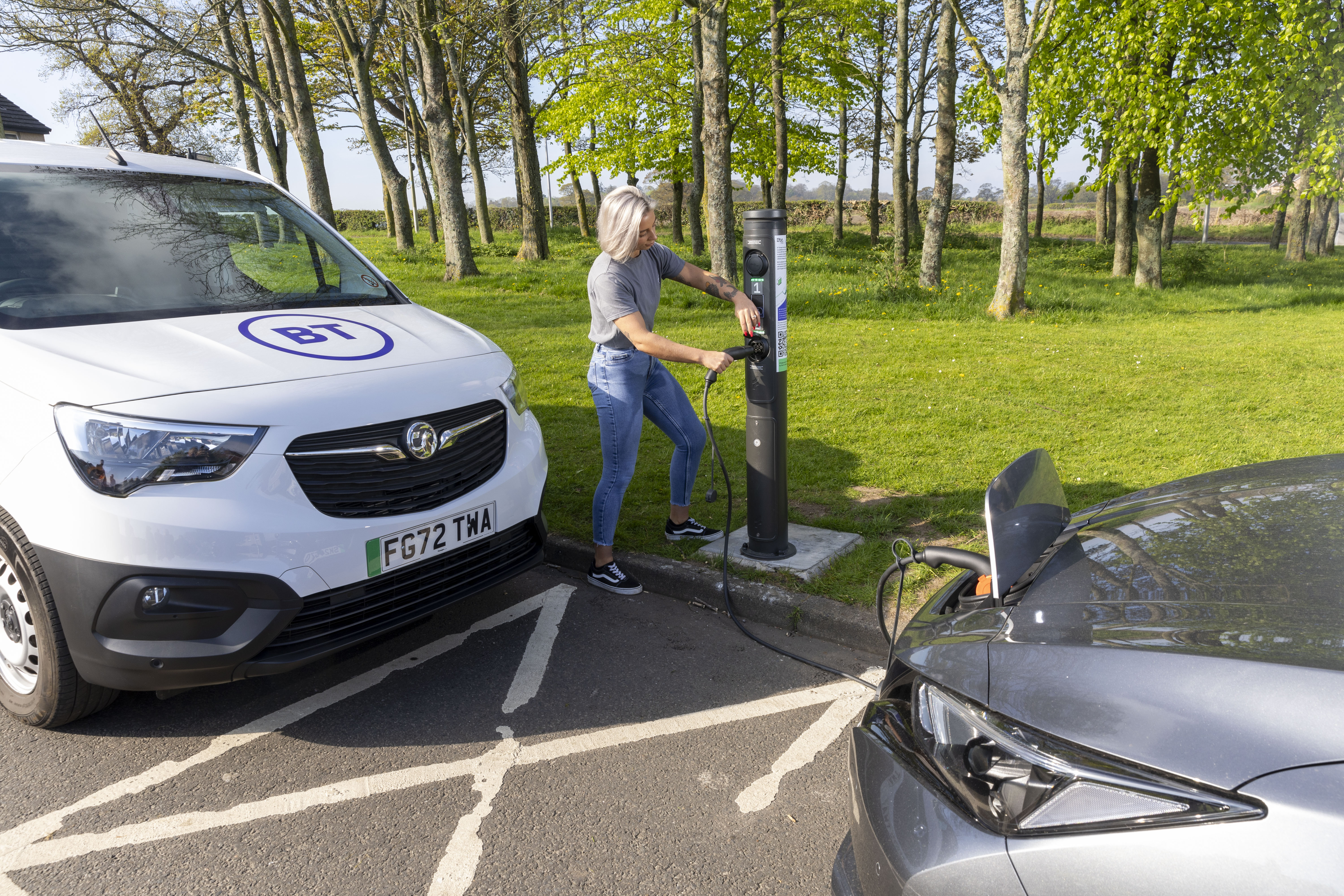 BT powers up Scotland's first EV charger transformed from green street cabinet