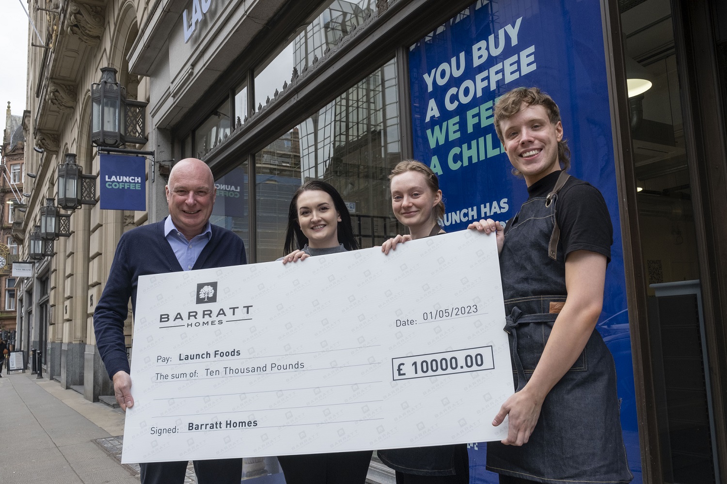 Barratt Developments Scotland donates £10k to Glasgow food charity