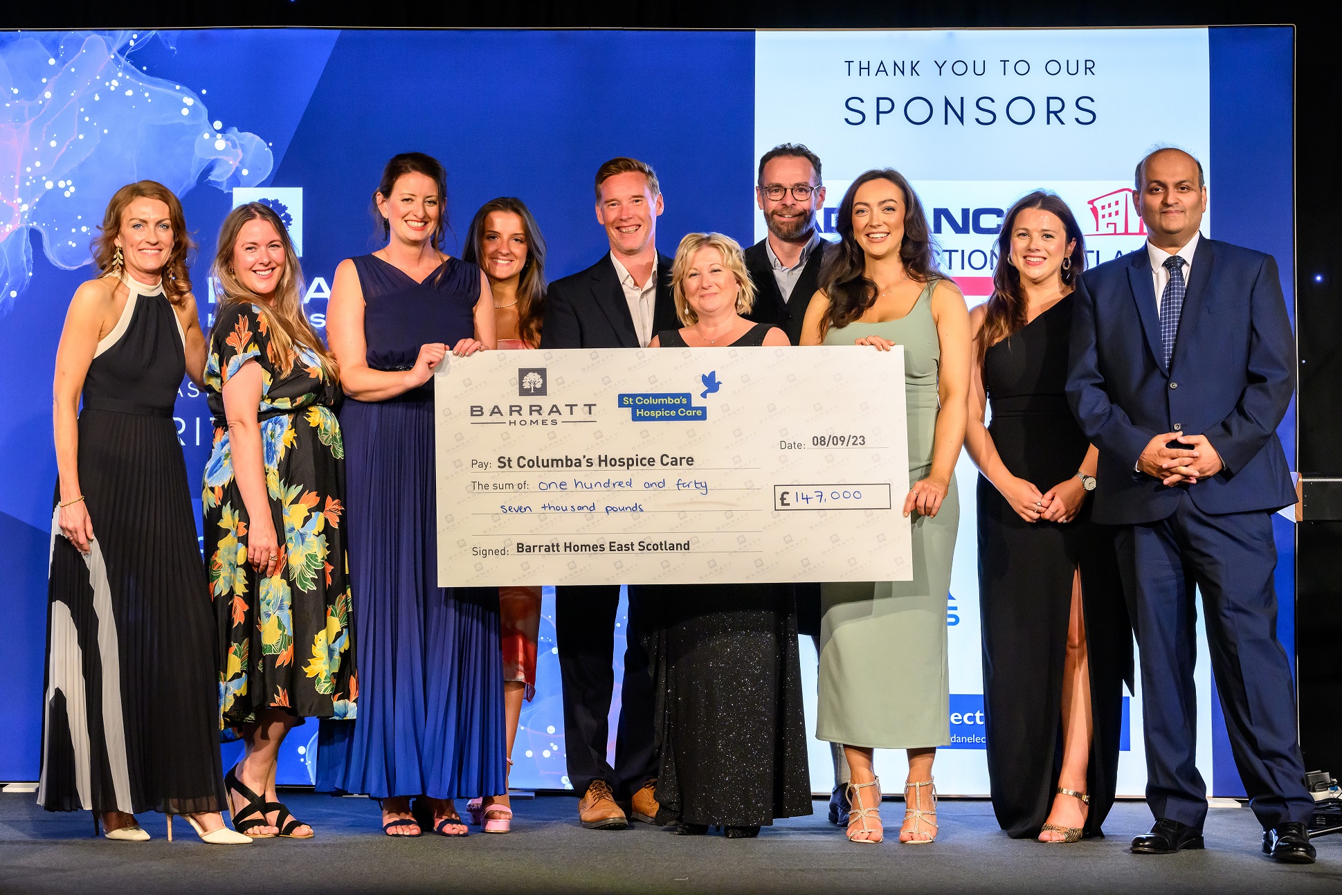 Barratt Developments raises more than £90,000 for hospice care at Edinburgh charity ball