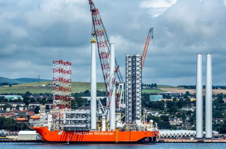 First wind turbine installed at Neart na Gaoithe offshore wind farm