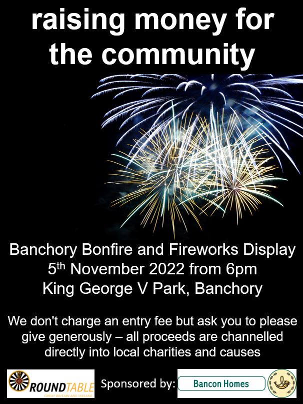 Bancon headline sponsors Banchory bonfire and fireworks