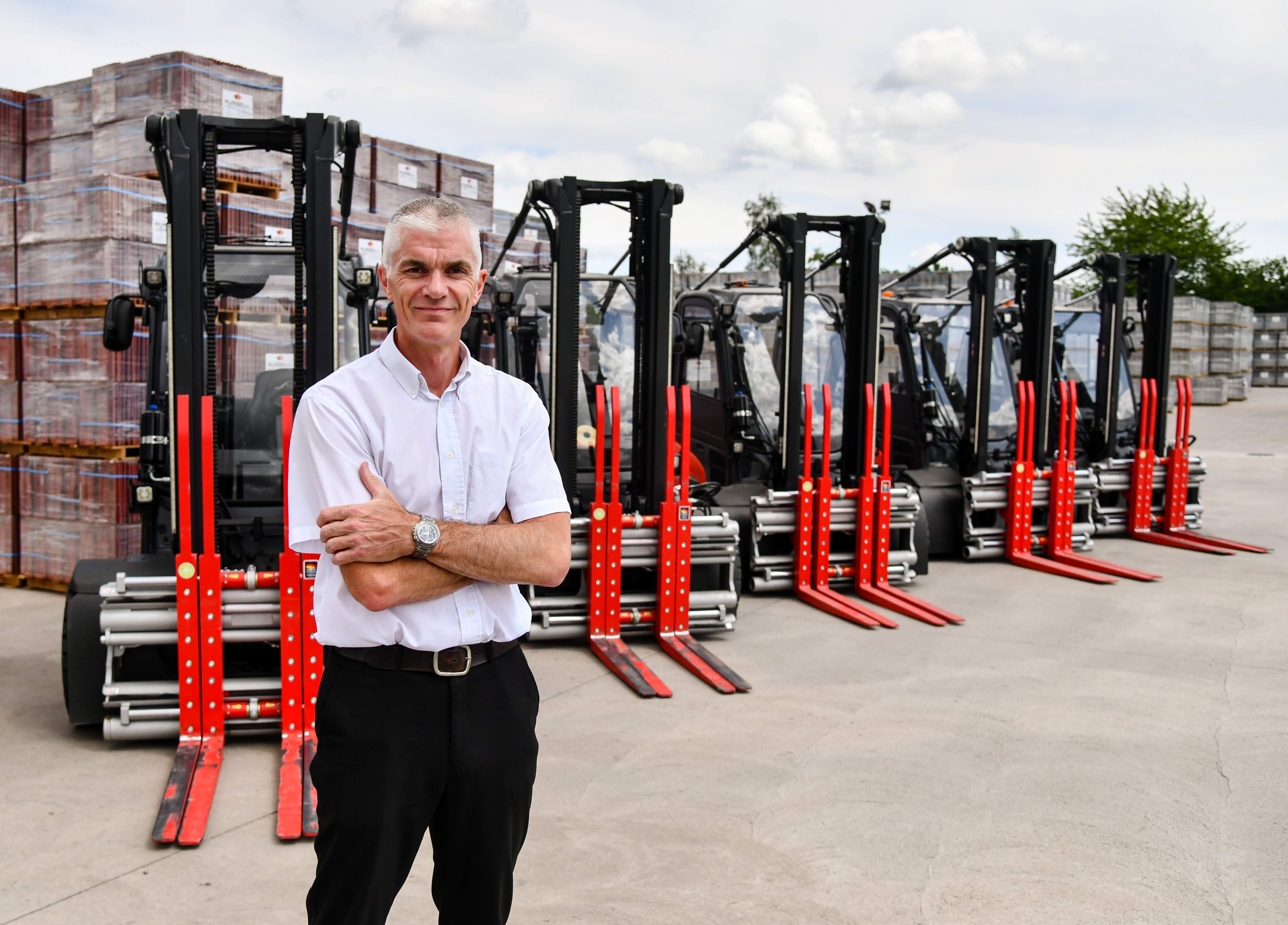 Russell Roof Tiles takes delivery of new electric forklifts