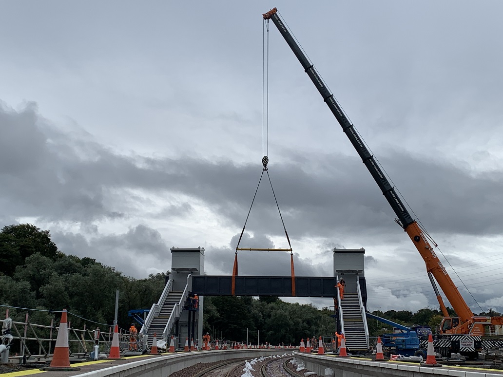 Cameron Bridge station footbridge installed as part of £116m project