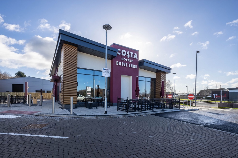 New Sofology store and Costa Coffee drive-thru constructed on Glasgow’s London Road