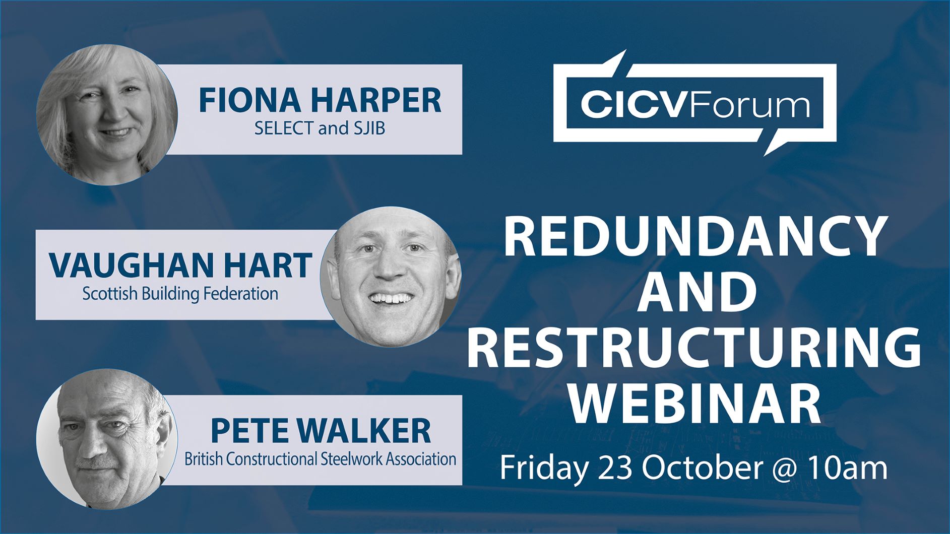 Expert redundancy and Job Support Scheme advice on offer in latest CICV Forum webinars