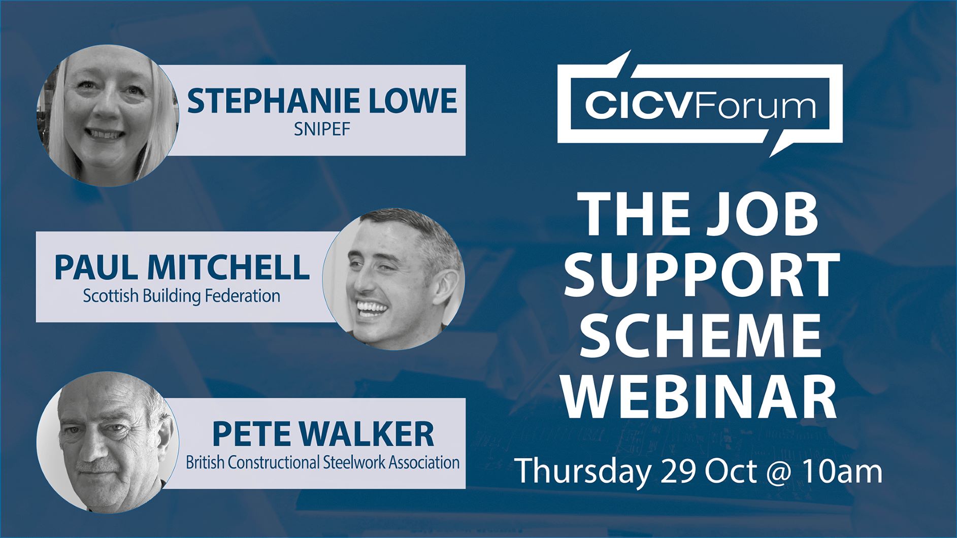 Expert redundancy and Job Support Scheme advice on offer in latest CICV Forum webinars