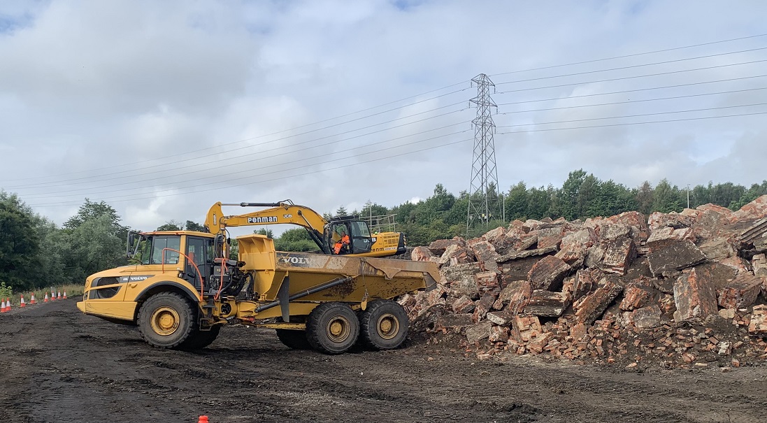 Platform demolition clears way for double tracking at Cameron Bridge