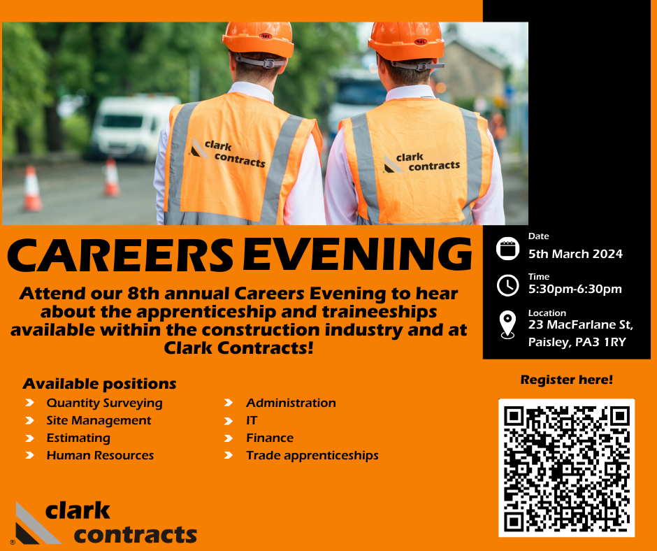 Careers Evening being held by Clark Contracts