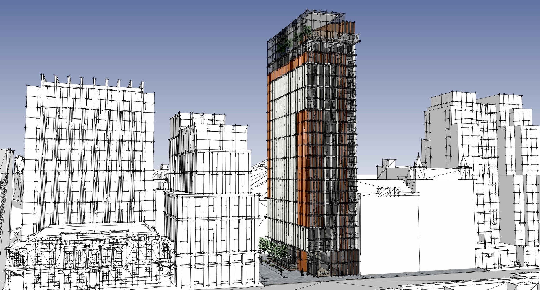 Demolition application moves Glasgow hotel skyscraper forward