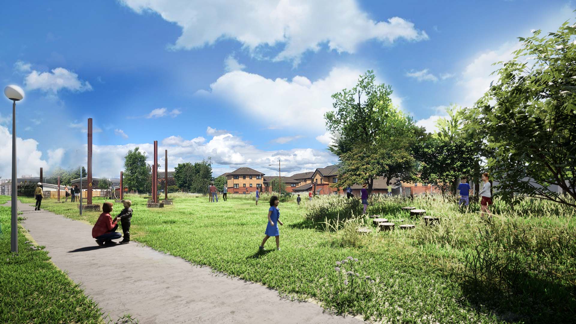 Luddon begins construction of £1m community greenspace begins in Glasgow