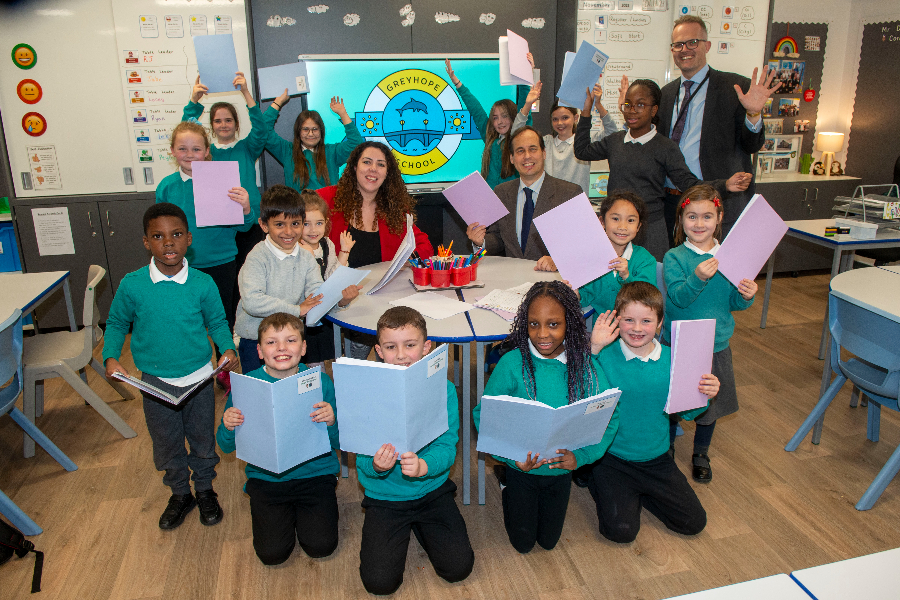 Pupils celebrate first day at new Aberdeen school