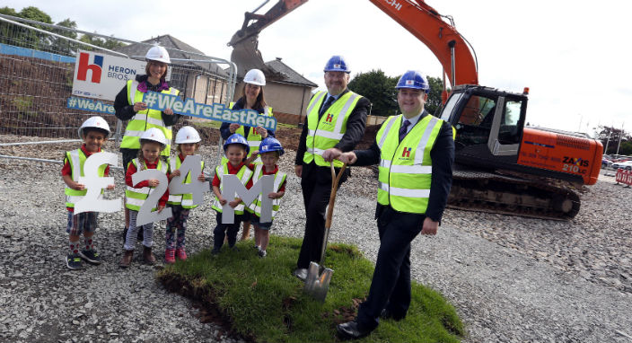 Sod cutting kick-starts East Renfrewshire’s £24m nursery plan