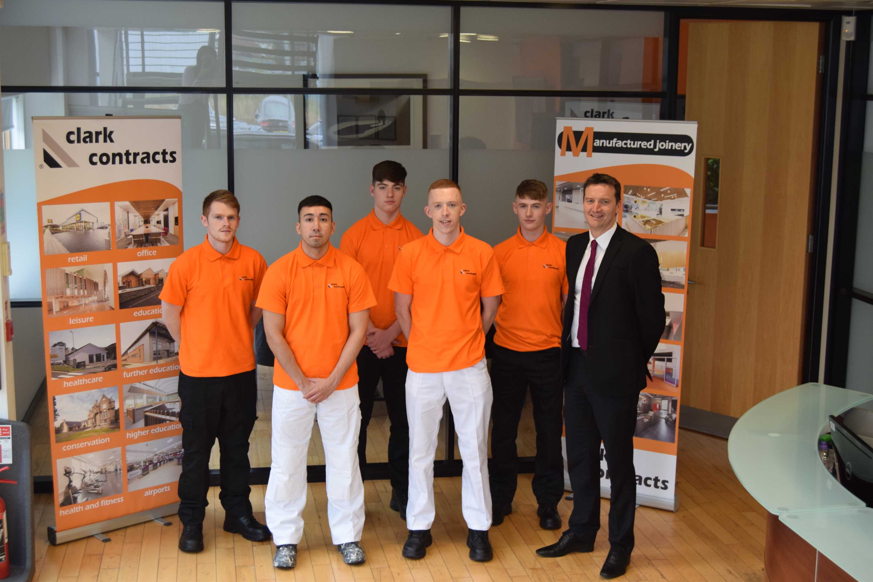 Clark Contracts kick-starts careers of five new apprentices