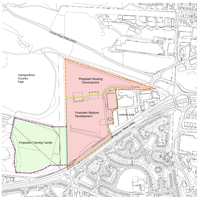 Dundee FC submits revised plans for new stadium