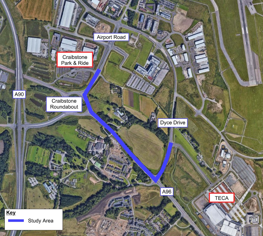 Consultation on proposed active travel link on A96 at Dyce